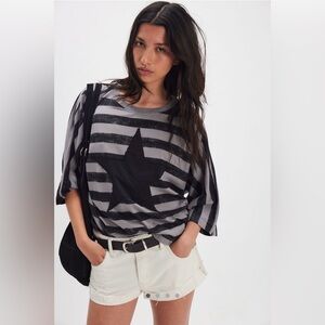 NWT free People Ragabond Studio Stripe Tee